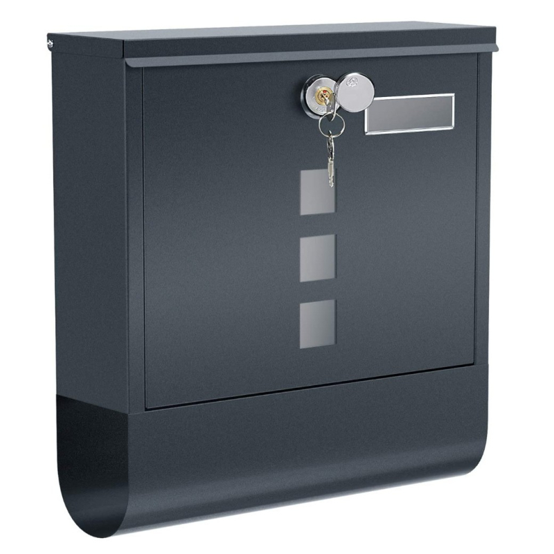 Internetikuulsuste Euroopa ja Ameerika välistingimustes kasutatav seinale kinnitatav lukustatav vaskpostkast vaateaknaga, hõlpsasti paigaldatav hoiukirjade hoidmiseks