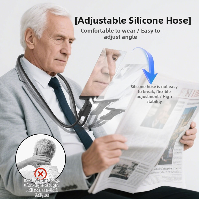 Специална лупа за четене от възрастни хора, ултрависока разделителна способност, мощна синя светлина със светлина, висяща вратна настолна ръчна многофункционална лупа