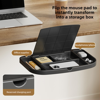 Ράφι αποθήκευσης ποντικιού υπολογιστή, βάση στήριξης βραχίονα, γραφείο υπολογιστή, πλακέτα στήριξης χεριών, μαξιλάρι ποντικιού καρπού, δημιουργικό περιστρεφόμενο στήριγμα αγκώνα