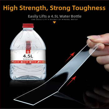 Magas hőmérsékletnek ellenálló kétoldalas ragasztószalag, erős tapadás, mosható, gyúrható varázsragasztó, konyhai penészálló, nyommentes nano ragasztó