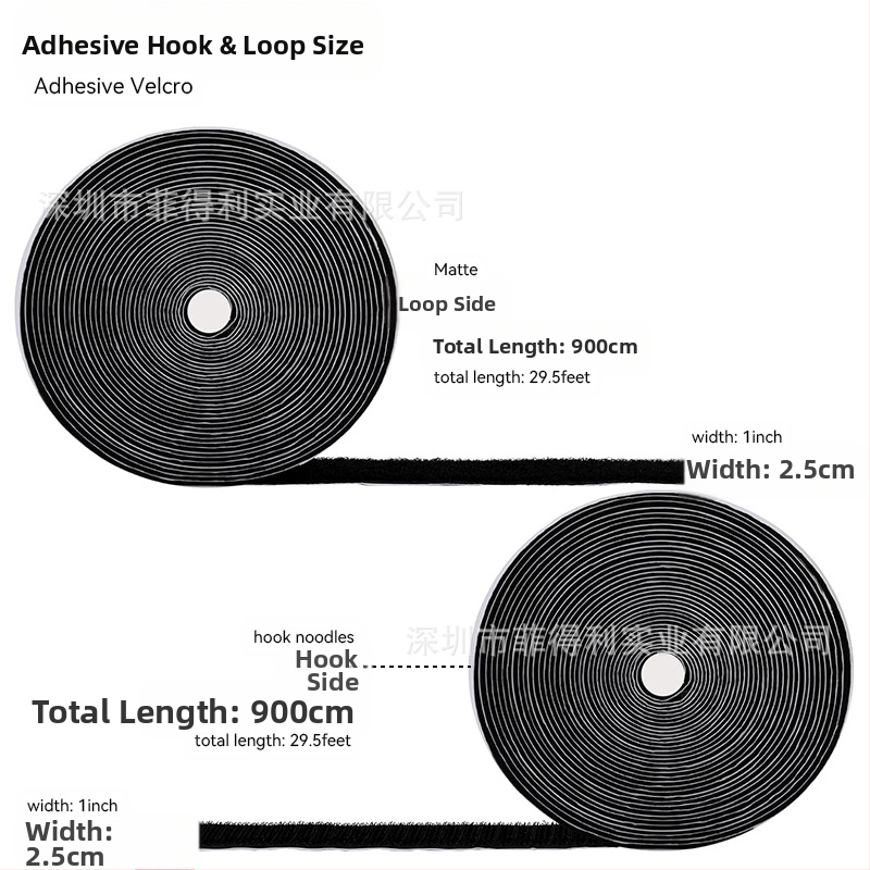 Фабрика Feidley на склад през граница Amazon същата кутия Самозалепваща се велкро лента с висока якост и кука