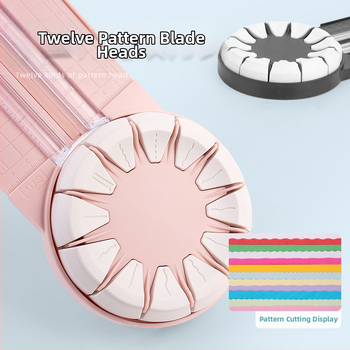 12-ühes A4 paberilõikur, trimmer planeerijatele, dekoratiivsetele servadele, õpilaste kirjatarvetele, fotolõikurile, libisev tüüp