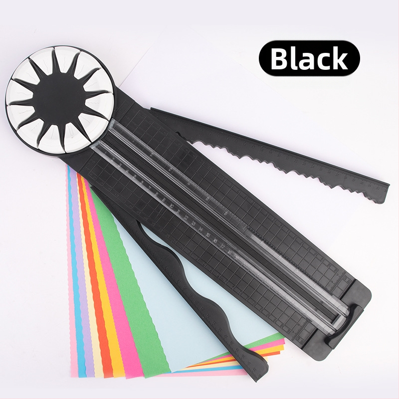 12-ühes A4 paberilõikur, trimmer planeerijatele, dekoratiivsetele servadele, õpilaste kirjatarvetele, fotolõikurile, libisev tüüp