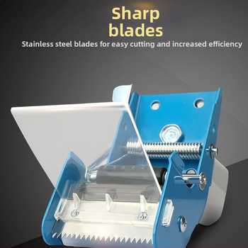 Storo metalo 50 mm rankinis dėžių sandarinimo įrenginys, rankinis mažas juostos pjaustytuvas, permatoma juosta, presas, sėdynė, nešiojamas