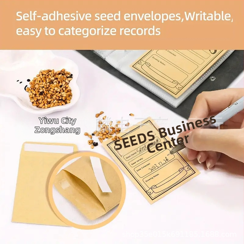 Nový produkt Samolepiace vrecko na semená Organizér na skladovanie semien Organizér na skladovanie semien