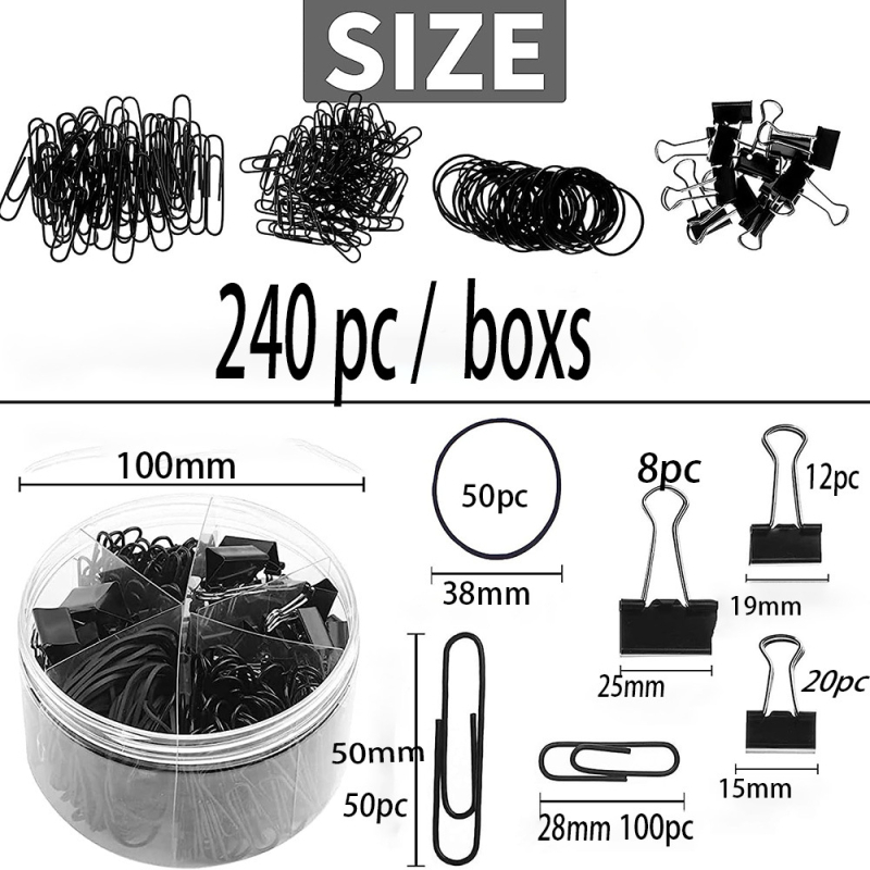 Clemă transfrontalieră cu coadă lungă de culoare, clemă neagră cu coadă de rândunică, clemă metalică pentru bilete, combinație de papetărie creativă pentru birou