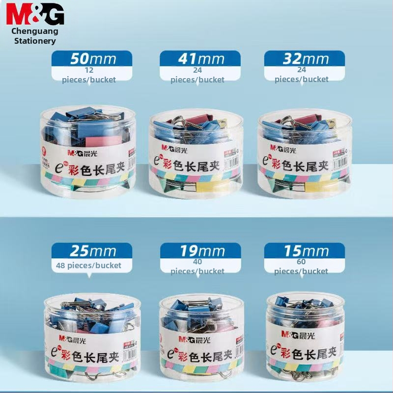 Chenguang ilgas uodegos segtukas metalinis dokumentų sąskaitų segtukas biuro sąvaržėlė studentų testo sąvaržėlė, juoda kasetė ABS92735