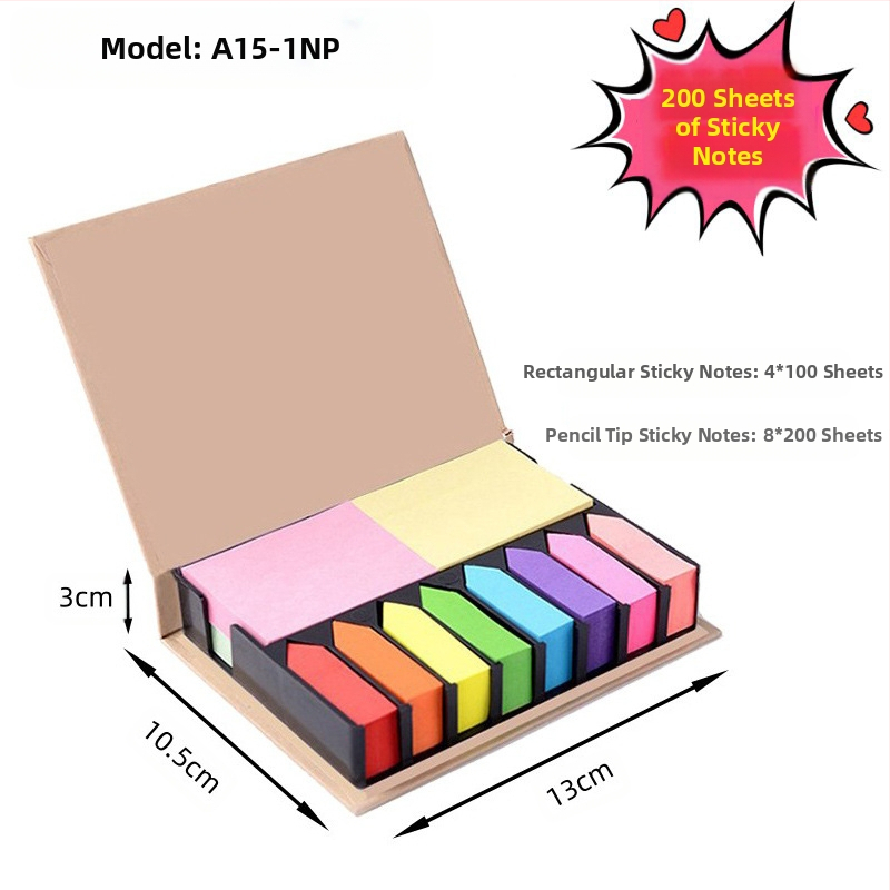 N-szeres öntapadós cetli öntapadós cetli Diákszavak otthoni jegyzet papír üzenet hűtőszekrény színes kézírás matricák 200 darab papír matrica
