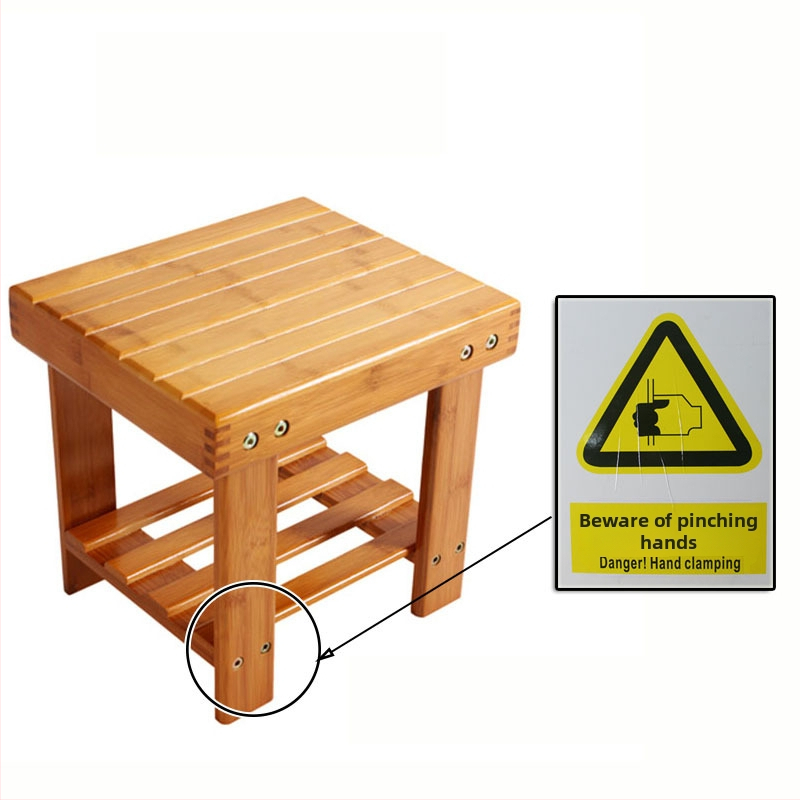 Детска малка пейка Nanzhu, домакинска, масивна дървена, малка табуретка, хол, диван, табуретка за преобличане на обувки, ниска табуретка, квадратна табуретка