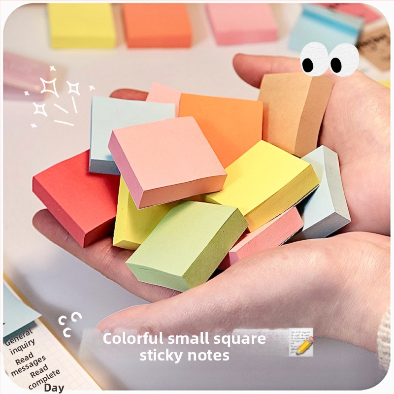 Цветни самозалепващи се бележки с висока цветна стойност, самозалепващи се бележки за ученици от средното училище, ръчно изработени, залепващи се етикети за начално училище