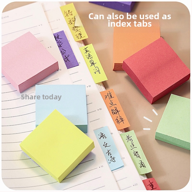 Цветни самозалепващи се бележки с висока цветна стойност, самозалепващи се бележки за ученици от средното училище, ръчно изработени, залепващи се етикети за начално училище