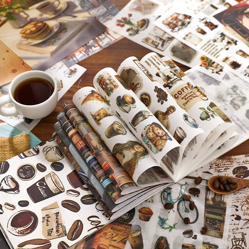 Võõra tuumkleebise raamat aeglane nautige elu seeria retro käsitsi konto kaunistus kollaažmaterjal 50 2