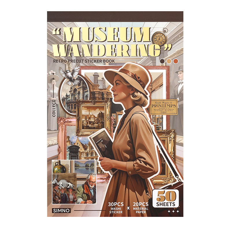 Võõra tuumkleebise raamat aeglane nautige elu seeria retro käsitsi konto kaunistus kollaažmaterjal 50 2