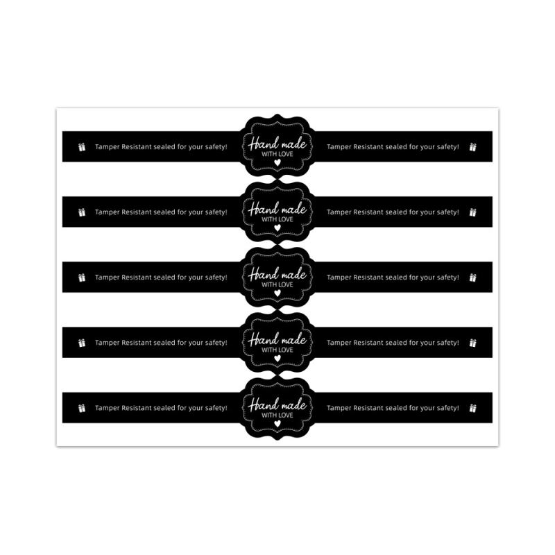 50 matrica/csomag piros hosszú matricák kerek öntapadós lezáró matricák süteményes doboz barkács dekorációs matricák