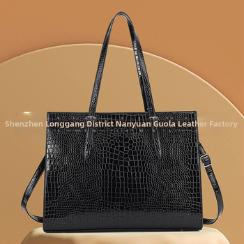Laos 2023. aastal uus suure mahutavusega moodne kaasaskantav õlakott krokodillimustriga naistele, 15,6-tolline sülearvutikott
