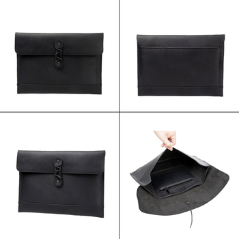 Χονδρική τσάντα εγγράφων Crazy Horse Leather Top Layer από γνήσιο δέρμα αγελάδας, τσάντα υπολογιστή 13 ιντσών, επαγγελματική τσάντα φακέλου για άνδρες