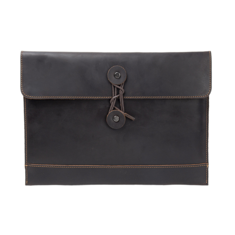 Nagykereskedelmi Crazy Horse bőr felső rétegű marhabőr valódi bőr dokumentumtáska 13 hüvelykes számítógéptáska üzleti férfi borítékos kuplung kézitáska