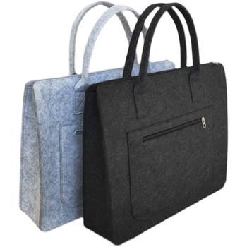 Τσάντα υπολογιστή από μονόχρωμο τσόχα, τσάντα αποθήκευσης, τσάντα γραφείου, τσάντα tablet, τσάντα αποθήκευσης