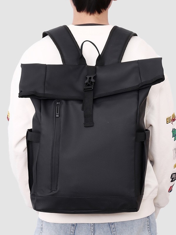 Hátizsák 2025 Új divatos ingázó utazási férfi és női hátizsák Nagy kapacitású bőr fóliatáska Könnyű utazóiskolatáska