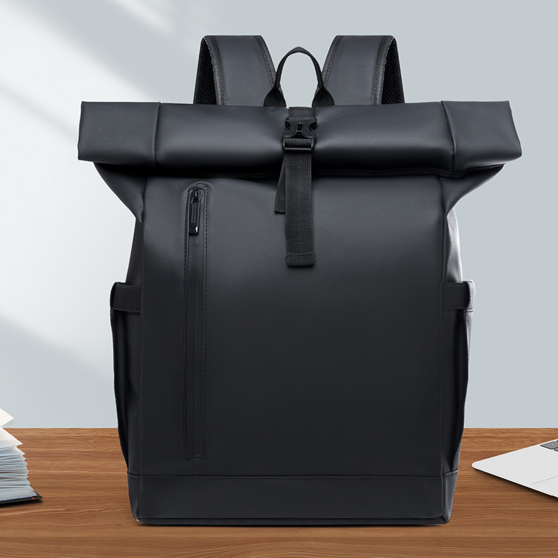 Hátizsák 2025 Új divatos ingázó utazási férfi és női hátizsák Nagy kapacitású bőr fóliatáska Könnyű utazóiskolatáska