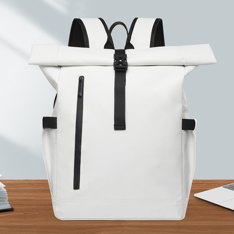 Hátizsák 2025 Új divatos ingázó utazási férfi és női hátizsák Nagy kapacitású bőr fóliatáska Könnyű utazóiskolatáska