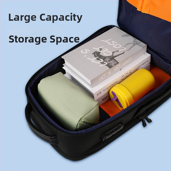 Rucsac de afaceri la modă pentru bărbați, cu parolă, impermeabil, cu blocare, capacitate mare, pentru călătorii de afaceri, multifuncțional, antifurt, geantă de calculator