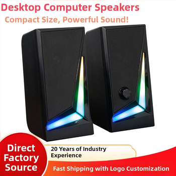 2.0 csatornás RGB multimédiás hangszóró asztali vezetékes hangszóró e-sport mélynyomó notebook USB számítógép audio