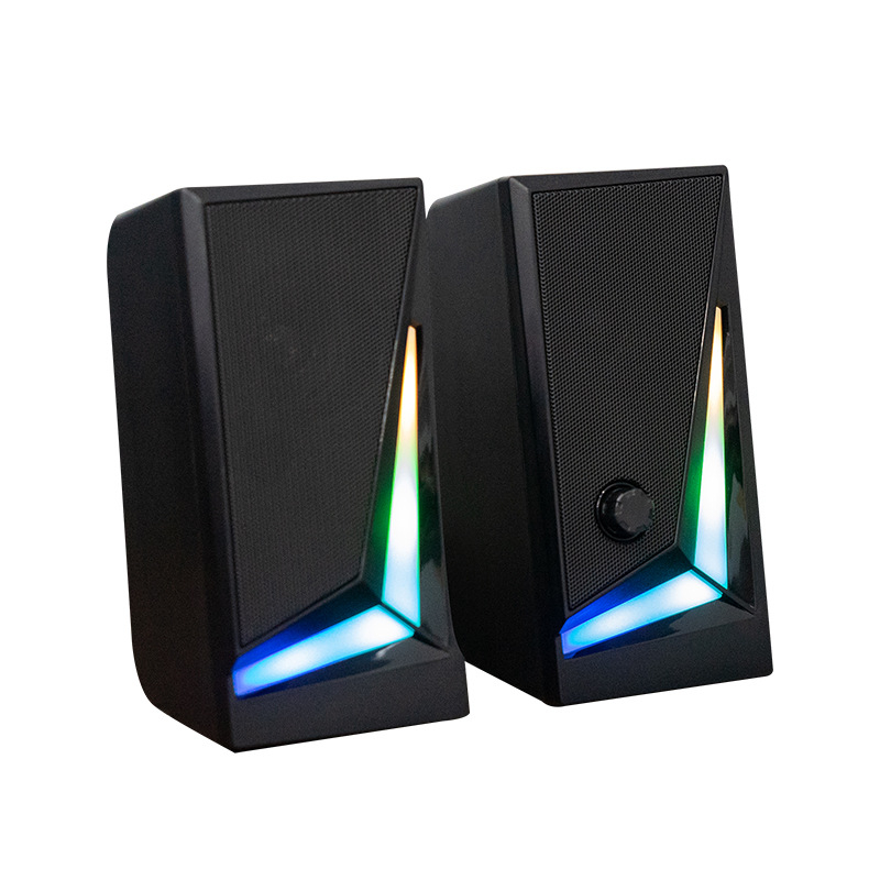 2.0-kanaliline RGB multimeediakõlar lauaarvuti juhtmega kõlar e-spordi subwoofer sülearvuti USB arvuti heli