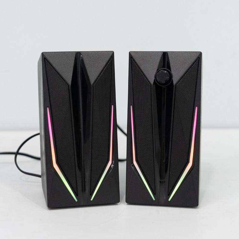 2.0 csatornás RGB multimédiás hangszóró asztali vezetékes hangszóró e-sport mélynyomó notebook USB számítógép audio