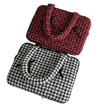 Lõuna-Korea Kazum Plaid Bow pendelarvutikott iPadi tahvelarvuti hoiustamiseks sülearvuti õlakott