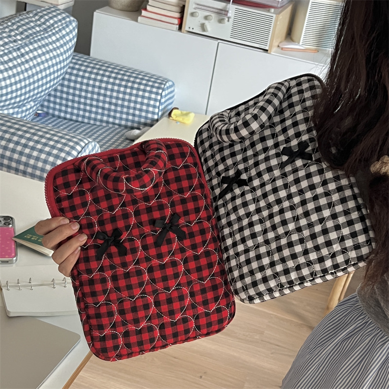 Lõuna-Korea Kazum Plaid Bow pendelarvutikott iPadi tahvelarvuti hoiustamiseks sülearvuti õlakott