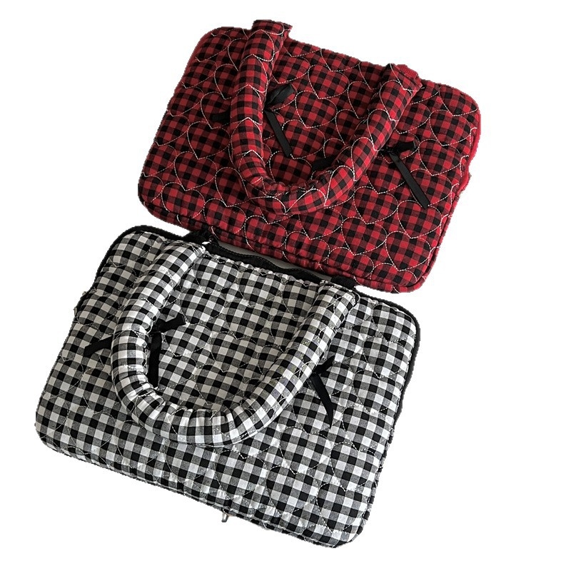 Lõuna-Korea Kazum Plaid Bow pendelarvutikott iPadi tahvelarvuti hoiustamiseks sülearvuti õlakott