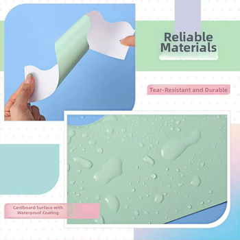 Keresztirányú szegélynyomtató tekercs Színes szegély Dekoratív papír Tábla Party hangulat Hirdetőtábla Hullámos dekoratív papír Karton