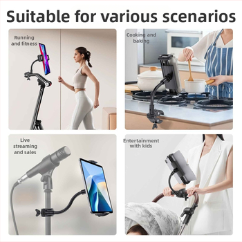 Robbanások Mágneses tapadókorongos mobiltelefon-tartó kültéri élő futópad golfkocsi univerzális konzol meghosszabbított puha karos kormány