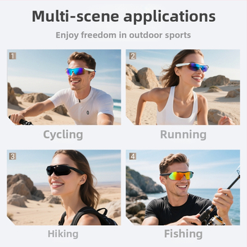 Piiriülene kuum toode Qy-Pro03 välistingimustes sportimiseks mõeldud Bluetooth-prillid, mis sobivad jalgrattasõiduks, UV-kaitsega, muusika kuulamiseks ja helistamiseks, nutikad prillid