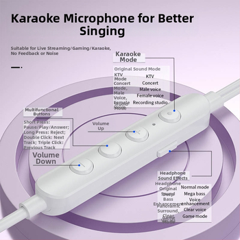 Speciális fejhallgató K-song Anchor Live hangkártyához, hangváltós fejhallgató, sztereó hangváltós fejhallgató Apple 15 Huawei készülékhez