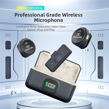 Piiriülesed plahvatused Q8Q9 juhtmevaba kraekinnitusega mikrofon Q8Q9 üks lohistamine kaks Apple`i Androidi magnetpandlaga mobiiltelefoni salvestussõnad