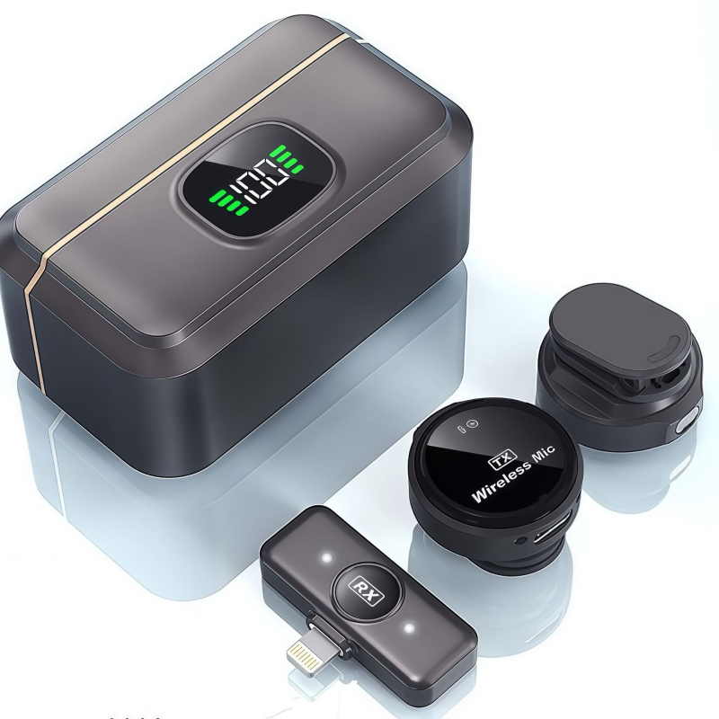 Piiriülesed plahvatused Q8Q9 juhtmevaba kraekinnitusega mikrofon Q8Q9 üks lohistamine kaks Apple`i Androidi magnetpandlaga mobiiltelefoni salvestussõnad