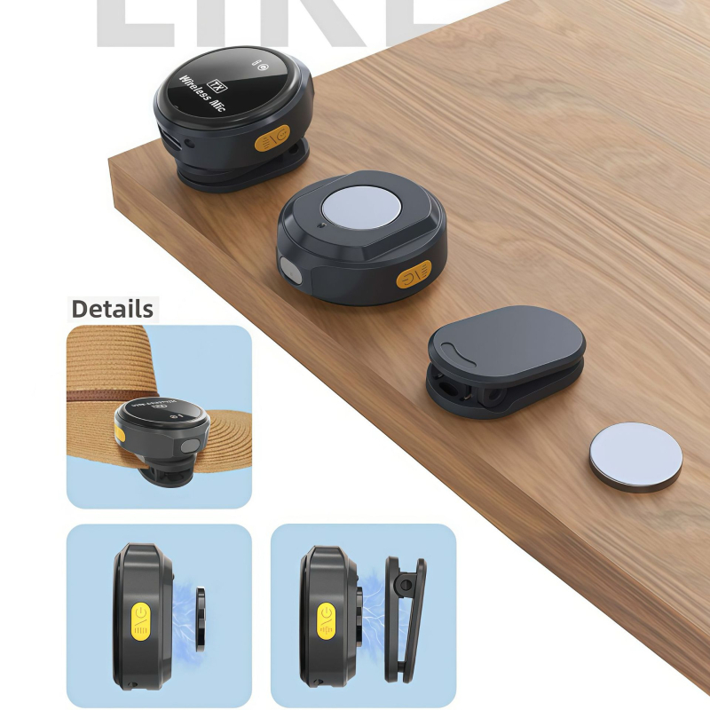 Piiriülesed plahvatused Q8Q9 juhtmevaba kraekinnitusega mikrofon Q8Q9 üks lohistamine kaks Apple`i Androidi magnetpandlaga mobiiltelefoni salvestussõnad