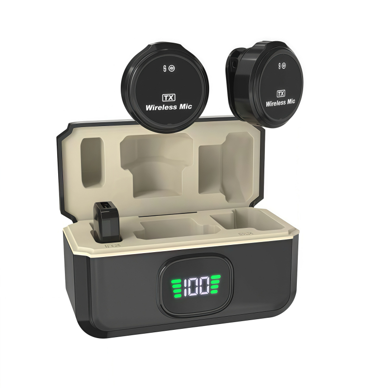 Piiriülesed plahvatused Q8Q9 juhtmevaba kraekinnitusega mikrofon Q8Q9 üks lohistamine kaks Apple`i Androidi magnetpandlaga mobiiltelefoni salvestussõnad