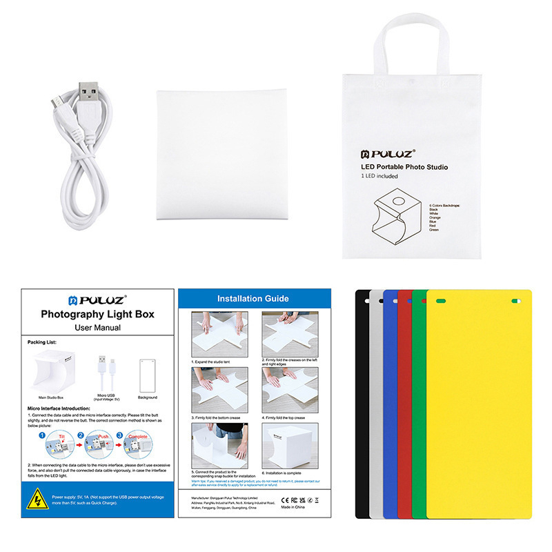 Kellékek Ékszerek Fehér háttér Termék Softbox Kis Mini Stúdió Fotókitöltő lámpa Fotóasztal