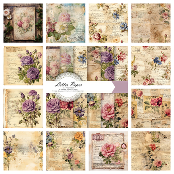 24 retromustriga scrapbooking-paberit, 6-tollist mustriga paberit, taustapaberit, käsitsi valmistatud paberit, värvilist paberit, fotoalbumi materjali, paberit