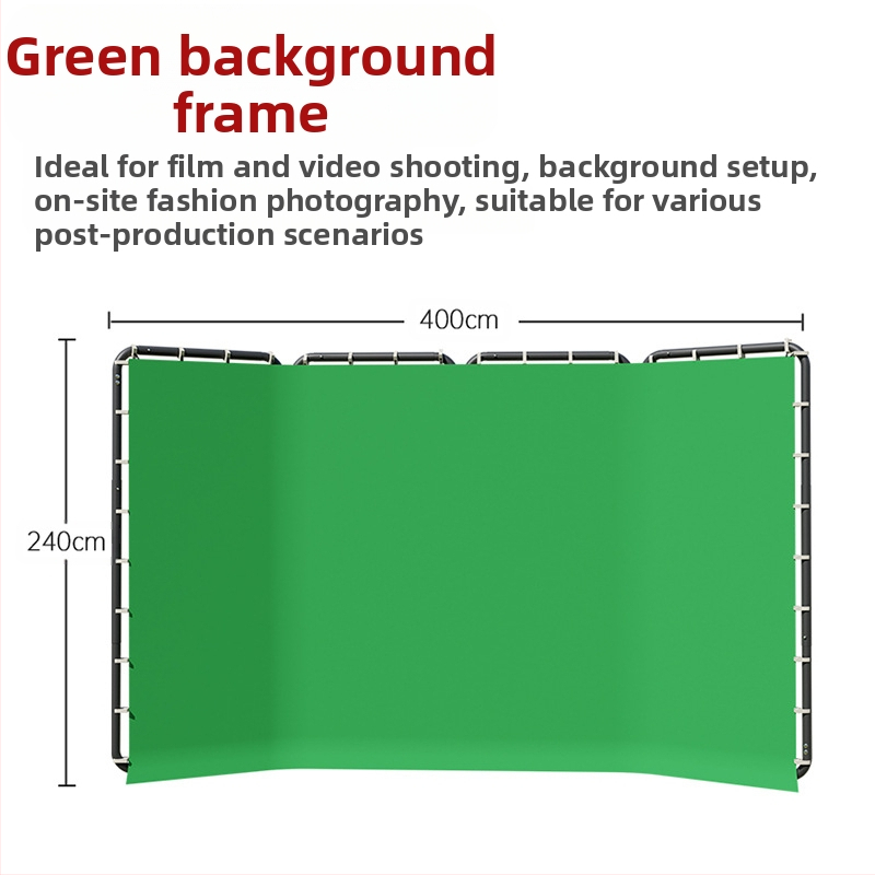 Tiešraides zaļā ekrāna audums, zaļā ekrāna fona audums, liels fotografēšanas fons, pārnēsājams profesionāls aprīkojums filmām un televīzijai