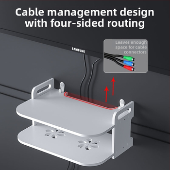 Βάση προβολέα σαλονιού για επιτοίχιο κουτί αποθήκευσης ρούτερ, επιτοίχια μη διάτρητη κοίλη βάση αποθήκευσης αποκωδικοποιητή