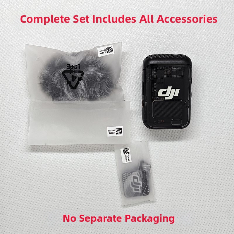 Alkalmas Dji Mic2 adóhoz, Action5Pro/Pocket3 mobiltelefonhoz, élő közvetítéshez, vezeték nélküli mikrofon vevőhöz