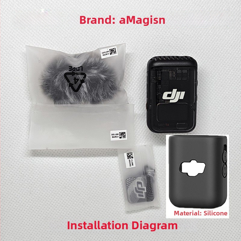 Alkalmas Dji Mic2 adóhoz, Action5Pro/Pocket3 mobiltelefonhoz, élő közvetítéshez, vezeték nélküli mikrofon vevőhöz