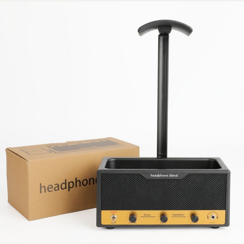 2025. aasta uus retrokõlarite kõrvaklappide vitriinlauale mõeldud hoiukarbi rokkstiilis pliiatsihoidja saab märgistada