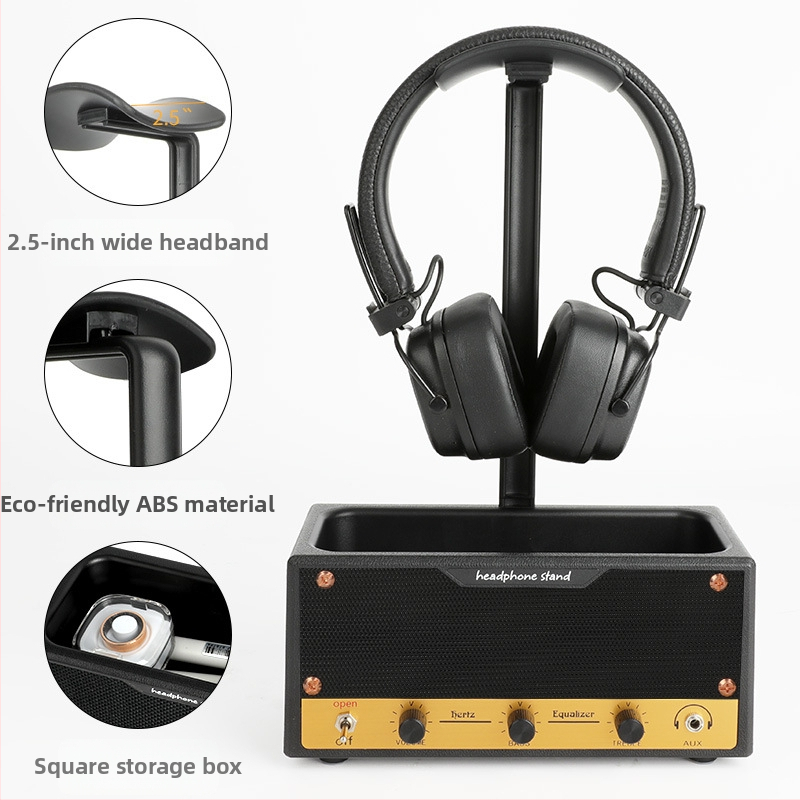 2025. aasta uus retrokõlarite kõrvaklappide vitriinlauale mõeldud hoiukarbi rokkstiilis pliiatsihoidja saab märgistada