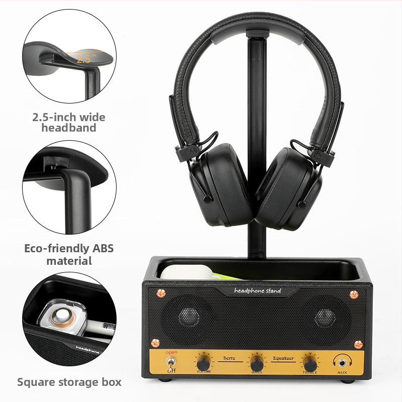 2025. aasta uus retrokõlarite kõrvaklappide vitriinlauale mõeldud hoiukarbi rokkstiilis pliiatsihoidja saab märgistada