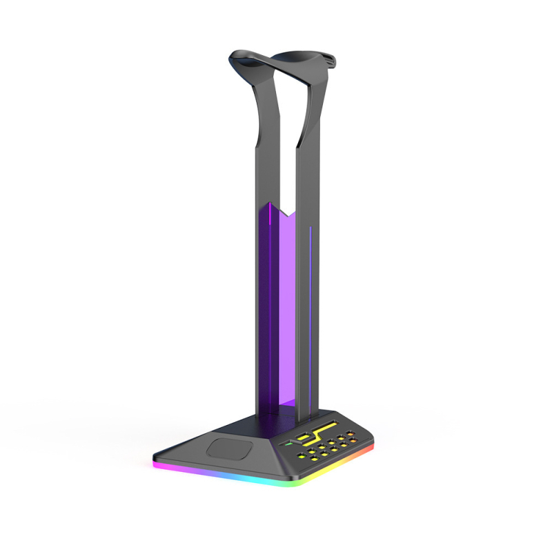 Šareni RGB nosač za slušalice s promjenom boje, nosač za e-sportske slušalice s odsjajem, stalak za prikaz, dvostruki USBHUB